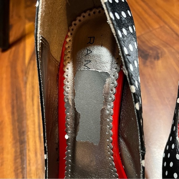Rampage gracee play form polka dot black and white heels, size 9m - Picture 4 of 7